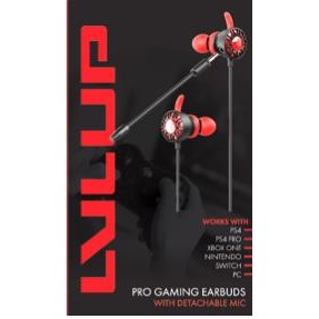 Vivitar® Red Gaming Earbuds w/Removeable Mic