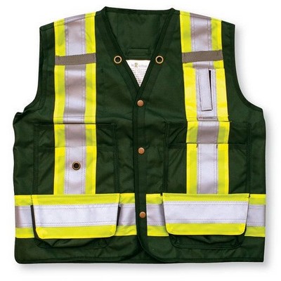 100% Polyester Forest Green Surveyor Vest