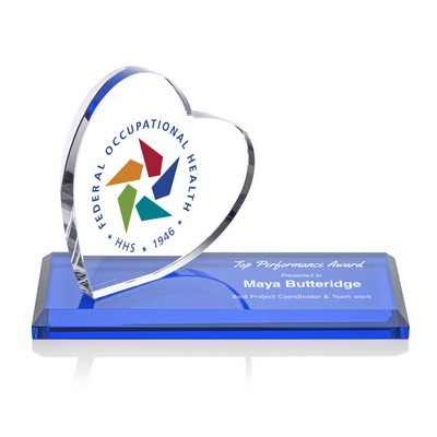 VividPrint™ Award - Northam Heart/Sky Blue 3"x7"