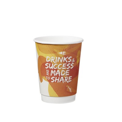 8 Oz. White Paper Cup-Double Wall Full Color-Full Coverage