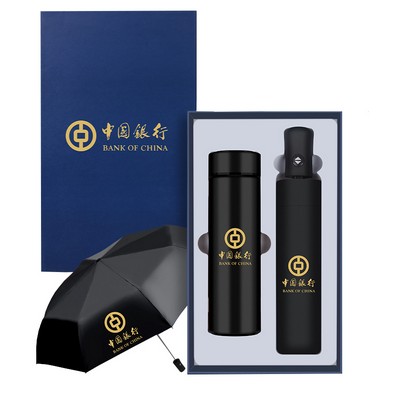 Umbrella & Vacuum Tumbler Set