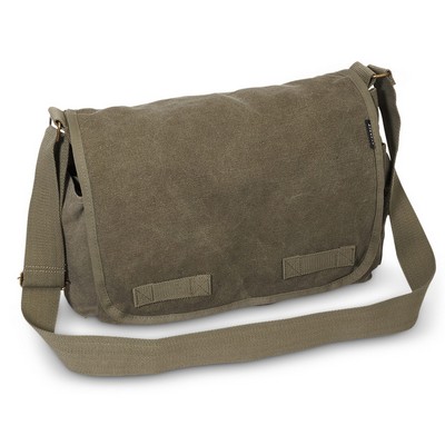 Everest Canvas Messenger, Large, Olive Green