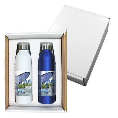 17 oz. Deluxe Halcyon® Bottle Gift Set, Full Color Digital