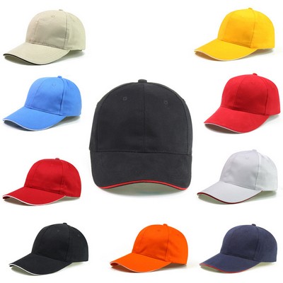 6 panel Sandwich baseball cap