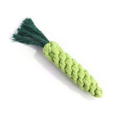 Carrot Shape Rope Knot Pet Toy