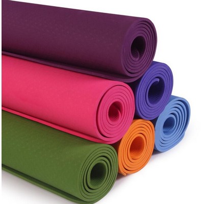 One Color 6MM Beginner Extended Non-Slip TPE Yoga Mat