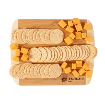 Cheese & Crackers Bamboo Wood Charcuterie Cutting Board