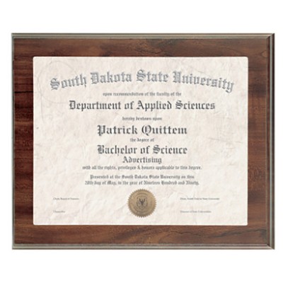 12" x 10" Cherrywood Finish Certificate Holder