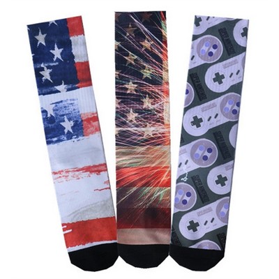 3D Full Color Sublimation Printed Athletic Sports Socks