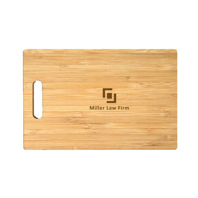 16" Rectangle Bamboo Cutting Board with Handle