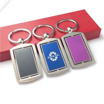 Auto Keychain Rotating Rectangle Shape Key Ring