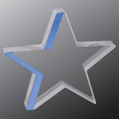 6.75" x 6" Blue Star Acrylic Award