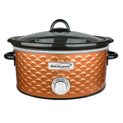 4.5 Quart Copper Scallop Pattern Slow Cooker