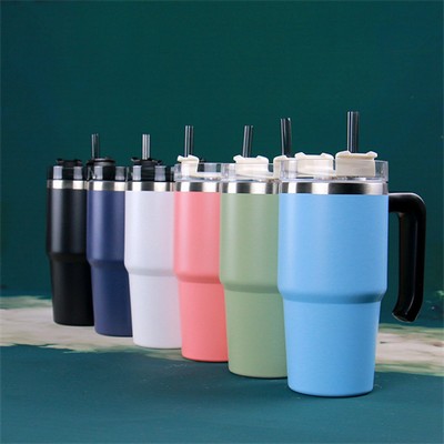 20 Oz. Double Wall Stainless Steel Vacuum Mug with Handle