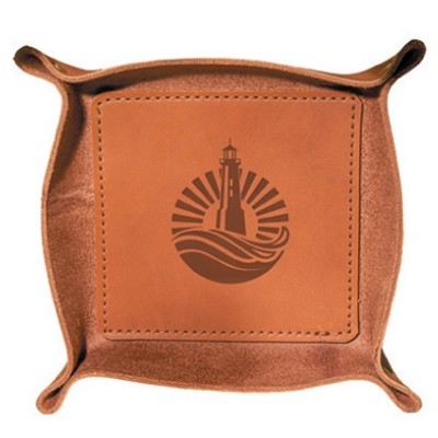 Full-Grain Leather Valet Tray- Riveted Large