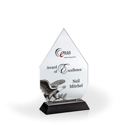 Royal Diamond Award with Black Wood Base, Medium - UV Print