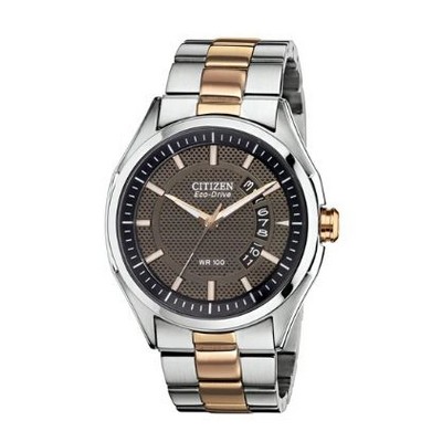 Citizen® Men's Drive Collection Two-Tone Rose Gold Stainless Steel Watch w/Black Dial