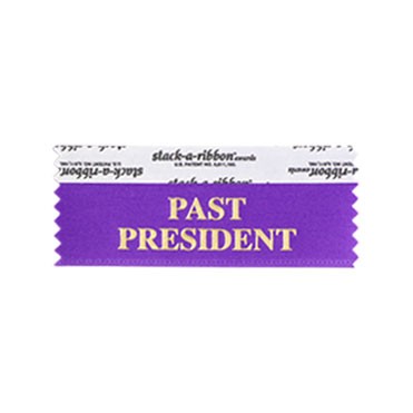 Past President Stk A Rbn Violet Ribbon With Gold Imp