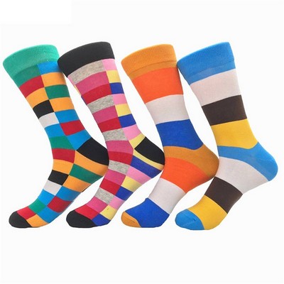 Over All Design Woven Cotton Socks