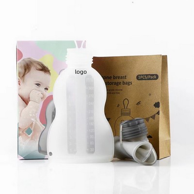 Silicone Breast Milk Storing Bag- Reusable Breastmilk Storage Freezer Bag for Breastfeeding Mom