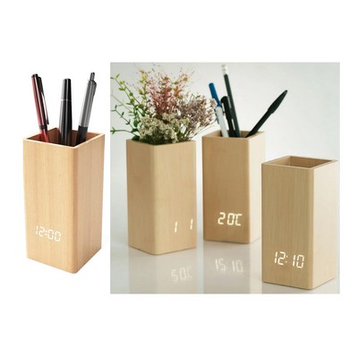 Digital Clock Pen Holder