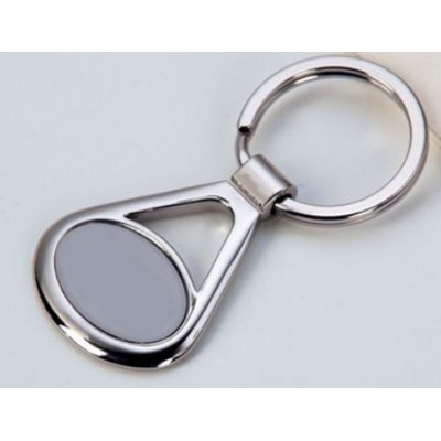 Triangle Shaped Locket Metal Keyring