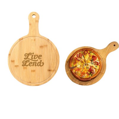 10 Inch Bamboo Pizza Cutting Board