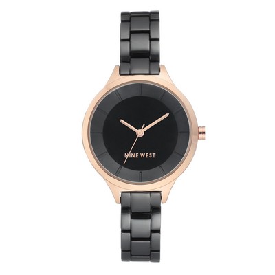 Nine West® Women's Matte Black Dial w/Gunmetal Bracelet Watch