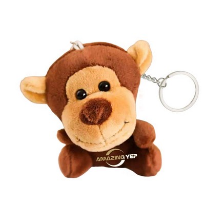 4.5" Keychain Squishmallow Plush Key Tag - Monkey