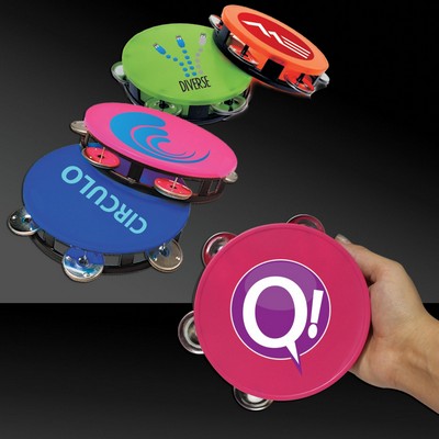 Plastic Digi-Printed Neon Tambourine