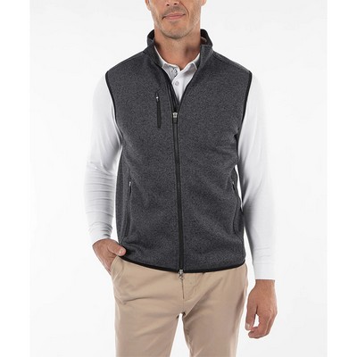 Bobby Jones Performance Heathered Full Zip Fleece Vest