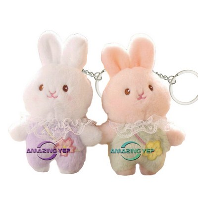 4.5" Keychain Squishmallow Plush Key Tag - Rabbit