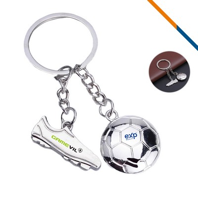 Runner Soccer Shoe Keychain