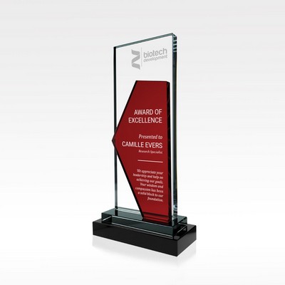 Red Crystal Accolade Award 9.5"