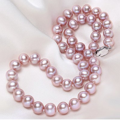 Freshwater Pearl Necklace Silver Clasp Real Pearl Necklace Women Round