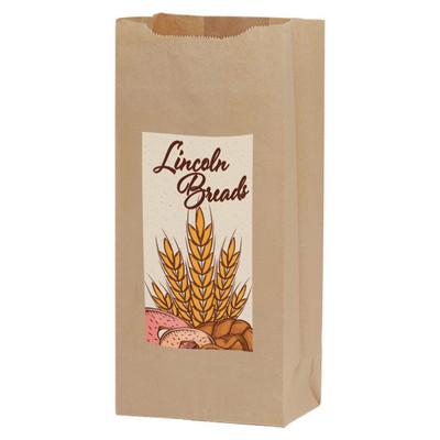 Natural Kraft 8# SOS Bag with Full Color Digital Print (6.25 x 3.8125 x 12.5)