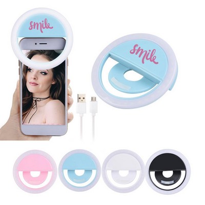 Rechargeable Clip-On LED Selfie Ring Light