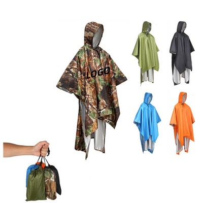 3 in 1 Hooded Rain Poncho