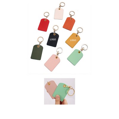 PU Leather Key Ring Tag