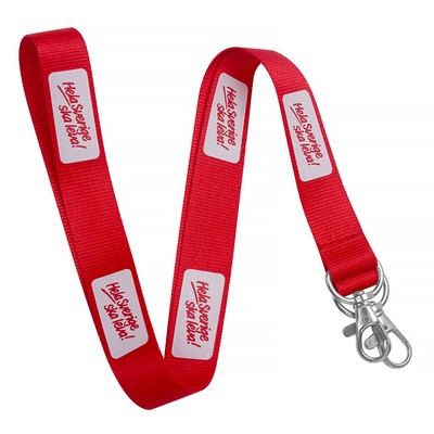 3/4" Polyester Lanyard W/DUAL ATTACHMENTS