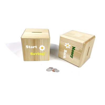 Custom Wood Coin Bank