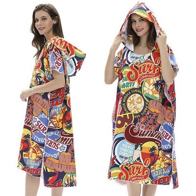 Quick Dry Surfing Changing Robe Beach Towel with Hood