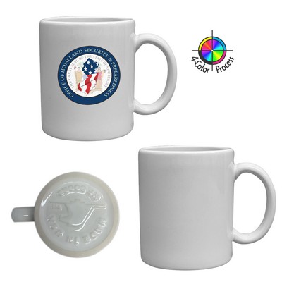 11 Oz. Vitrified White USA Classic C-Handle Mug (Four Color Process)