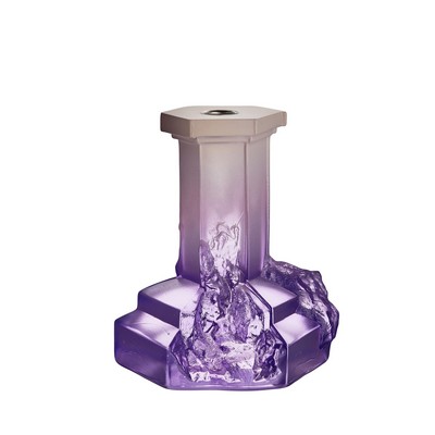 Kosta Boda Large Lilac Haze Rocky Baroque Candlestick