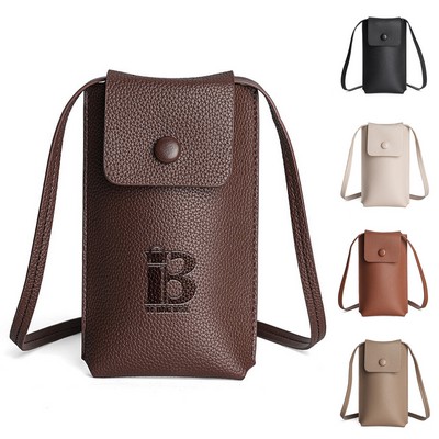 Pu Small Mobile Phone Crossbody Bag