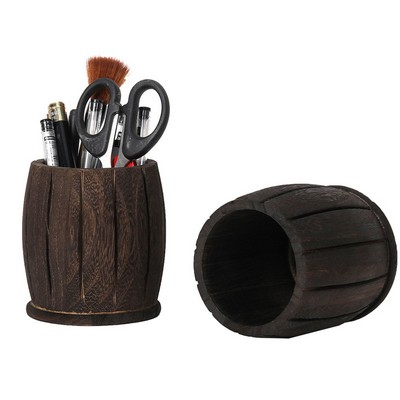 Wooden Pen Holder Multifunctional Large Capacity Business Pen Holder