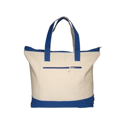 Cotton Boat Tote Zippered