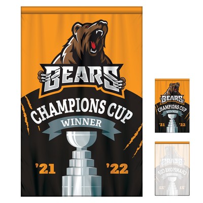 4' x 6' Championship Banner Single Sided Straight Cut