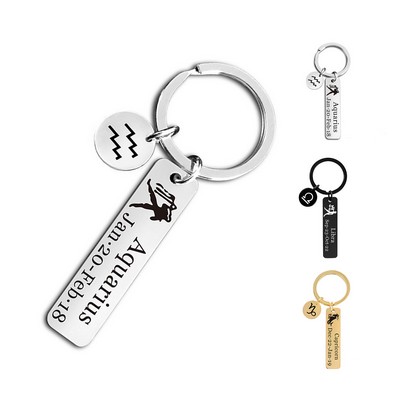 Personalized Pendant Stainless Steel Keychain