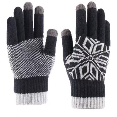 Women's Waffle Knit Gloves with Sensitive Touch and Custom Logo